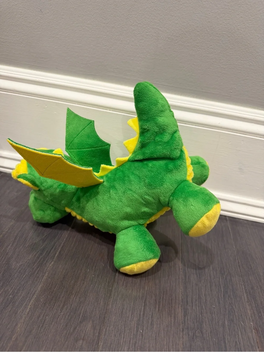 NWOT Green & Yellow Tough Dog Toy Plush Stuffed Animal